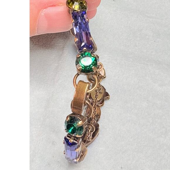 Vintage Sorrelli Multicolor Bracelet in Swarovski Crystal- Statement Piece - Picture 6 of 9